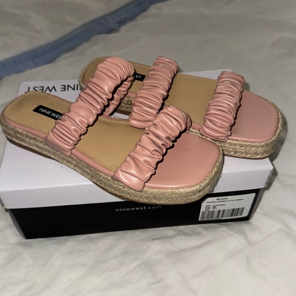 Nine West Peacock Flat Espadrille Sandal